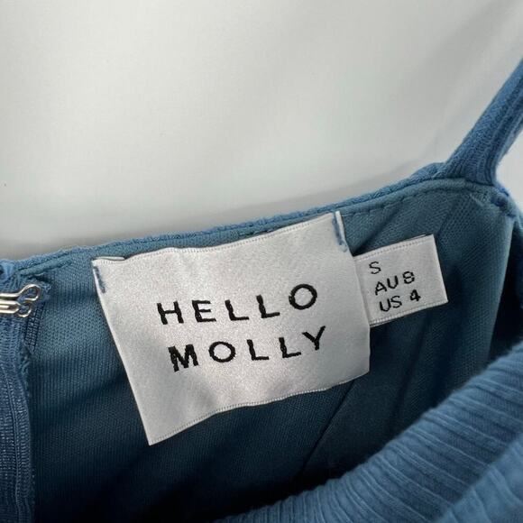 Hello Molly ROOFTOP MARTINIS FOR TWO MIDI DRESS MIDNIGHT BLUE party size small - Picture 8 of 9